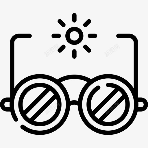 太阳镜夏季151直线型svg_新图网 https://ixintu.com 太阳镜 夏季 直线 线型