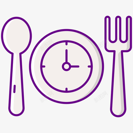 烹饪时间美食家2线性颜色svg_新图网 https://ixintu.com 烹饪 时间 美食家 线性 颜色