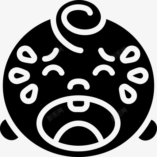 哭泣的宝贝宝贝3蓝色svg_新图网 https://ixintu.com 宝贝 哭泣 蓝色
