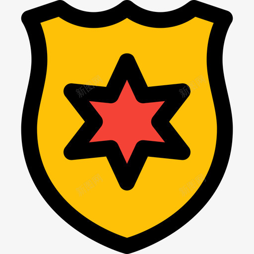警察徽章22线颜色svg_新图网 https://ixintu.com 警察 徽章 颜色