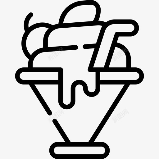 冰淇淋冰淇淋店44号直线型svg_新图网 https://ixintu.com 冰淇淋 44号 直线 线型