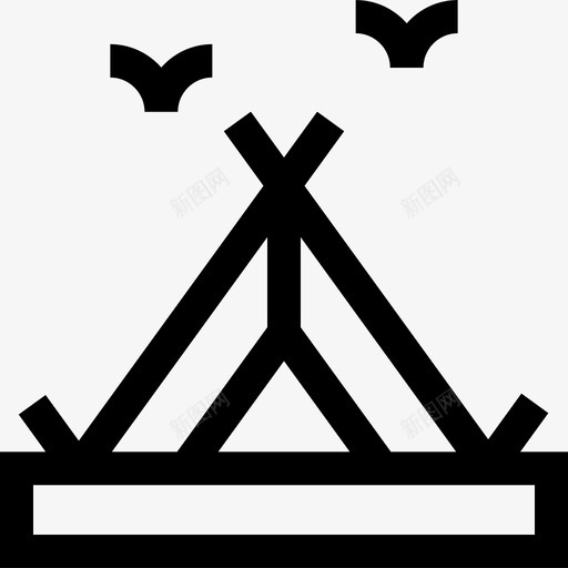 露营帐篷嬉皮士43直线型svg_新图网 https://ixintu.com 露营 帐篷 嬉皮士 直线 线型