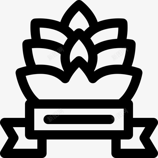啤酒花啤酒68线性svg_新图网 https://ixintu.com 啤酒花 啤酒 线性