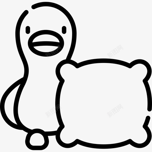 枕头动物福利1线性svg_新图网 https://ixintu.com 枕头 动物 福利 线性