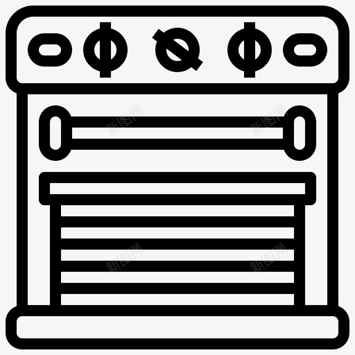 烤箱面包房159线性svg_新图网 https://ixintu.com 烤箱 面包房 线性