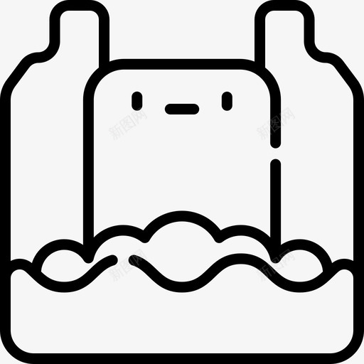 瀑布雨林8线形svg_新图网 https://ixintu.com 瀑布 雨林 线形