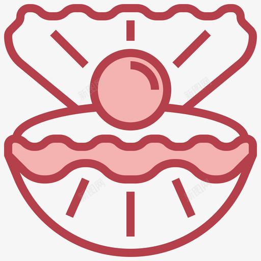 Shellsummer147红色svg_新图网 https://ixintu.com Shell summer 红色