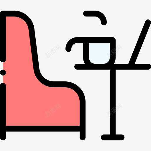 工作在家工作47线性颜色svg_新图网 https://ixintu.com 工作 在家 线性 颜色