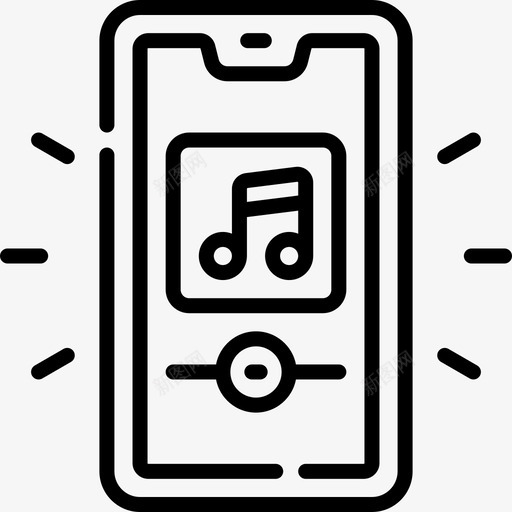 音乐播放器电子音乐7线性svg_新图网 https://ixintu.com 音乐 播放器 电子音乐 线性