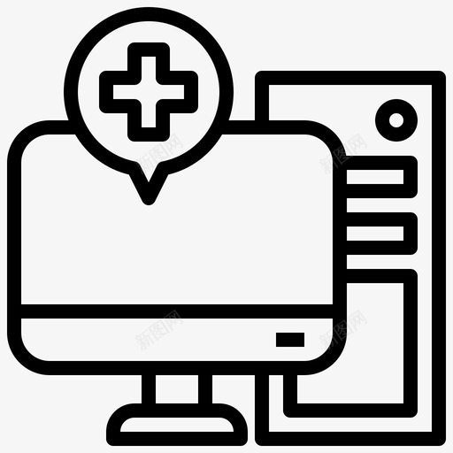 计算机医疗用品18线性svg_新图网 https://ixintu.com 计算机 医疗用品 线性