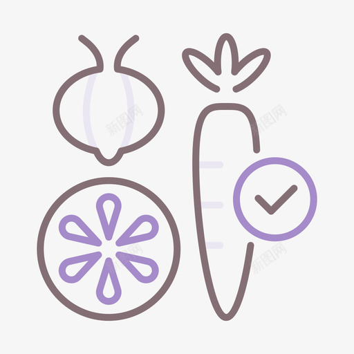 蔬菜美食家3线性颜色svg_新图网 https://ixintu.com 蔬菜 美食家 线性 颜色