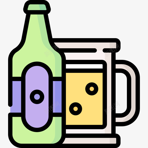 啤酒服装派对54线性颜色svg_新图网 https://ixintu.com 啤酒 服装 派对 线性 颜色