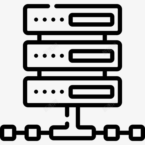 服务器云计算网络3线性svg_新图网 https://ixintu.com 服务器 云计算 网络 线性