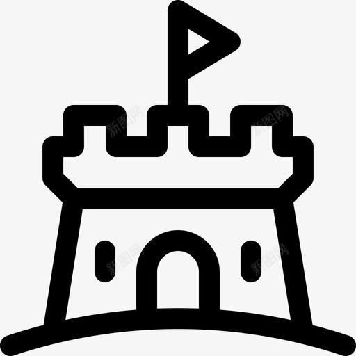 沙堡暑假47线性svg_新图网 https://ixintu.com 沙堡 暑假 线性