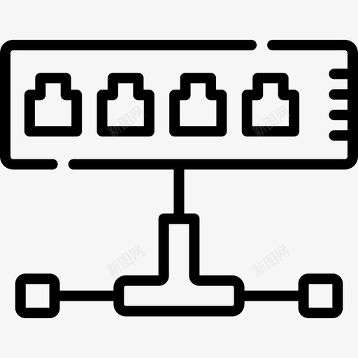 网络云计算网络3线性svg_新图网 https://ixintu.com 网络 云计算 线性