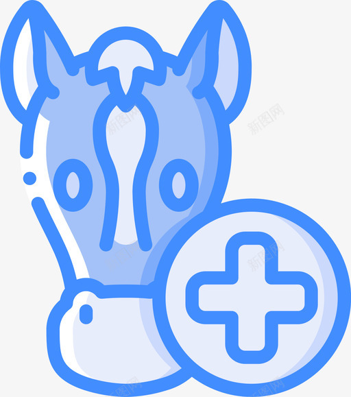 马兽医7蓝色svg_新图网 https://ixintu.com 兽医 蓝色