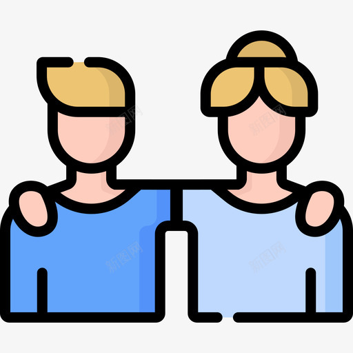 助理残疾人援助13线性颜色svg_新图网 https://ixintu.com 助理 残疾人 援助 线性 颜色