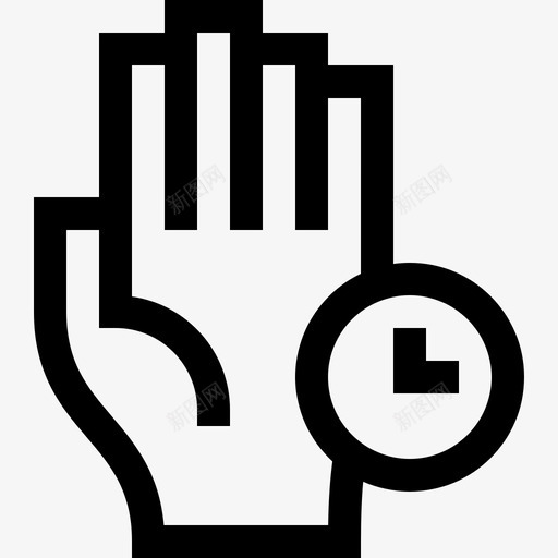 时间洗手24线性svg_新图网 https://ixintu.com 时间 洗手 线性