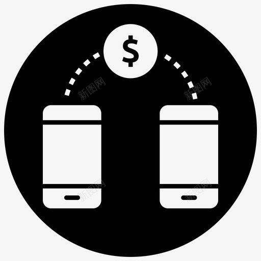 转账手机银行汇款svg_新图网 https://ixintu.com 转账 手机 银行 汇款 交易 出租车 填充 圆圈 正前方
