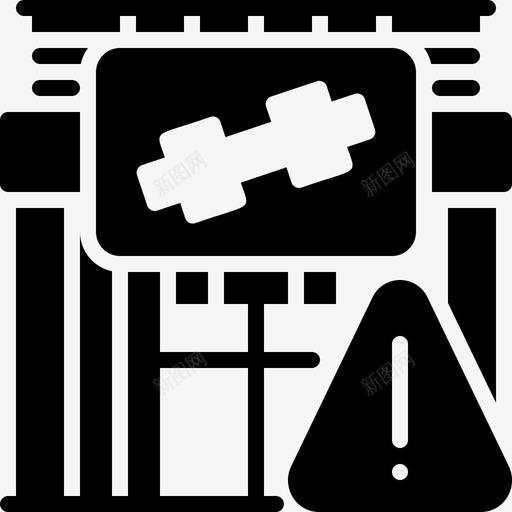 健身房社交距离6填充svg_新图网 https://ixintu.com 健身房 社交 距离 填充