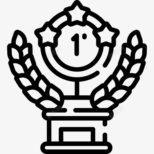 奖杯奖励50直线svg_新图网 https://ixintu.com 奖杯 奖励 直线