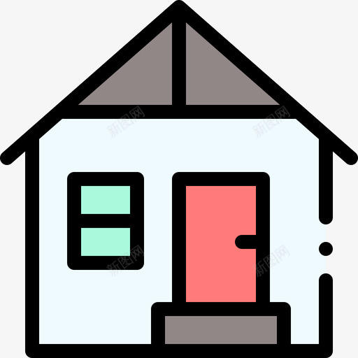 Househope9线性颜色svg_新图网 https://ixintu.com House hope 线性 颜色