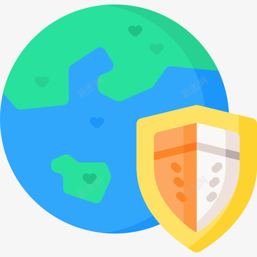 护盾世界之爱11扁平svg_新图网 https://ixintu.com 护盾 世界 之爱 扁平