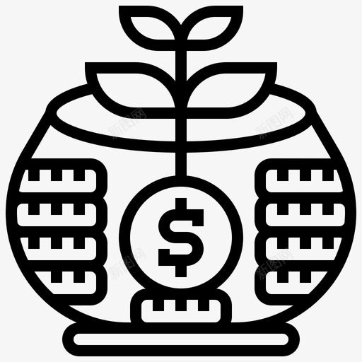 储蓄储蓄和投资18线性svg_新图网 https://ixintu.com 储蓄 投资 线性