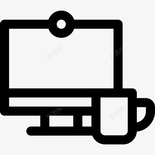 计算机在家工作44线性svg_新图网 https://ixintu.com 计算机 在家 工作 线性
