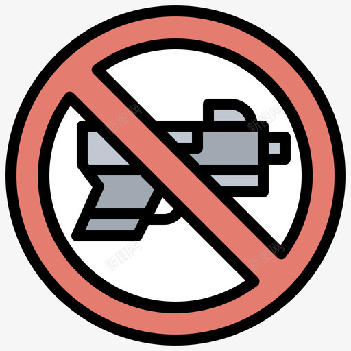 没有武器信号和禁令16线颜色svg_新图网 https://ixintu.com 没有 武器 信号 禁令 颜色