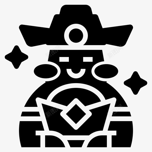 财神爷农历新年107填svg_新图网 https://ixintu.com 财神爷 农历 新年