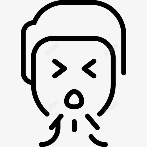 咳嗽病毒传播78线状svg_新图网 https://ixintu.com 咳嗽 病毒 传播 线状