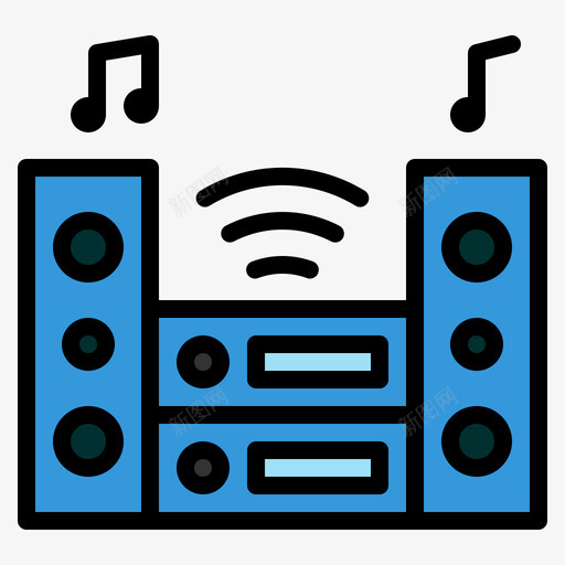 立体声物联网150线性颜色svg_新图网 https://ixintu.com 立体声 联网 线性 颜色