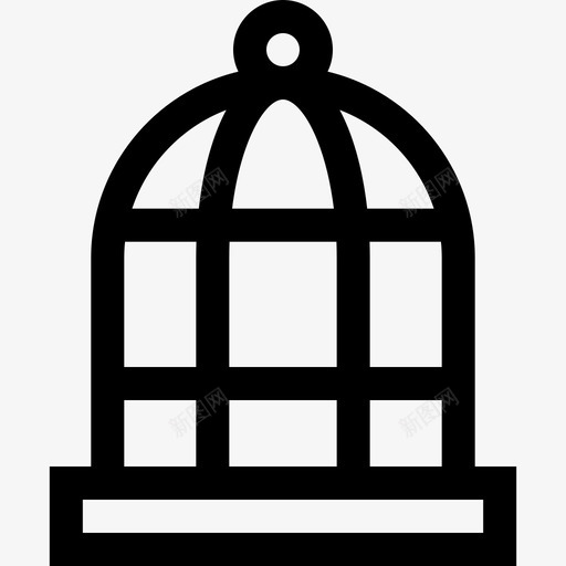 鸟笼心理健康5线性svg_新图网 https://ixintu.com 鸟笼 心理健康 线性