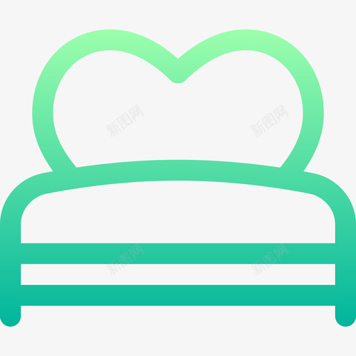 双人床爱177线性颜色svg_新图网 https://ixintu.com 双人床 线性 颜色