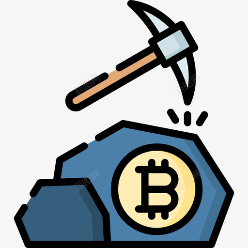 矿业比特币171线性颜色svg_新图网 https://ixintu.com 矿业 比特 线性 颜色