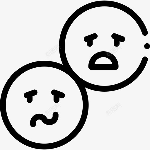 悲伤心理健康8直系svg_新图网 https://ixintu.com 悲伤 心理健康 直系