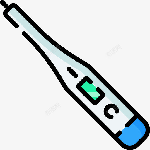温度计冠状病毒预防1线性颜色svg_新图网 https://ixintu.com 温度计 冠状 病毒 预防 线性 颜色