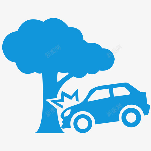 撞树svg_新图网 https://ixintu.com 撞树