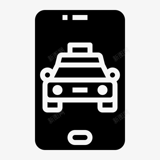 移动应用程序出租车服务35填充svg_新图网 https://ixintu.com 移动 应用程序 出租车 服务 填充
