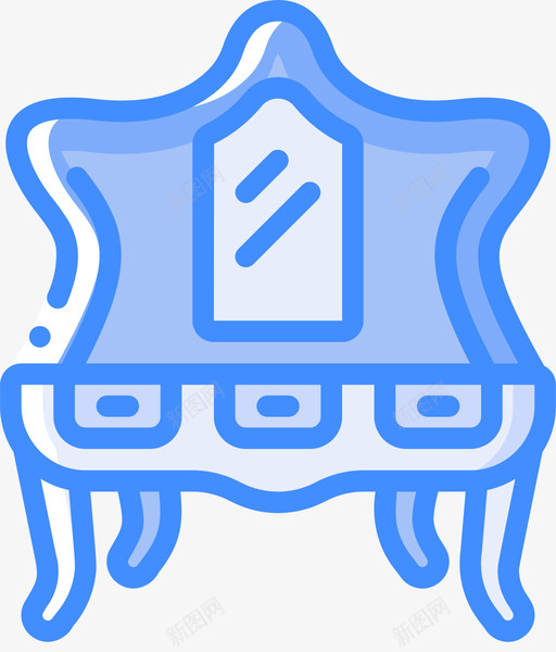 梳妆台奢华生活3蓝色svg_新图网 https://ixintu.com 梳妆台 奢华 生活 蓝色