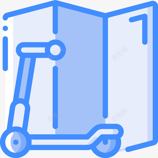 地图摩托车出租蓝色svg_新图网 https://ixintu.com 地图 摩托车 出租 蓝色