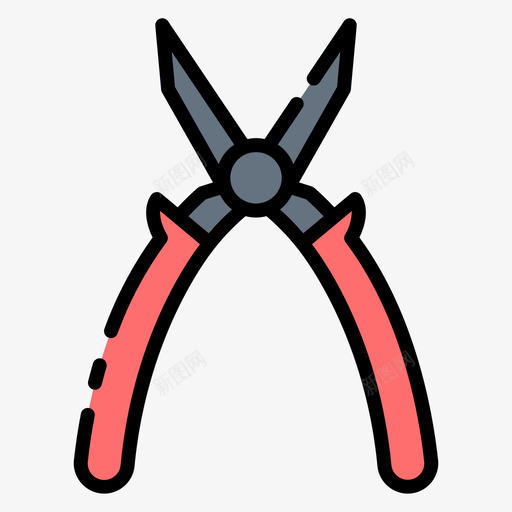 线颜色25号木工钳svg_新图网 https://ixintu.com 颜色 25号 木工