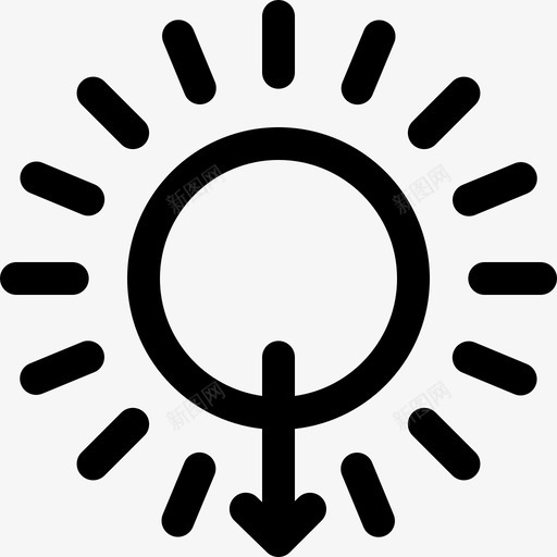日落天气350线性svg_新图网 https://ixintu.com 日落 天气 线性