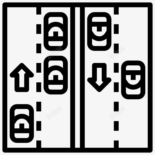 高速公路6号高速公路直线svg_新图网 https://ixintu.com 高速公路 6号 直线