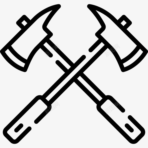 斧头消防员30直线型svg_新图网 https://ixintu.com 斧头 消防员 直线 线型