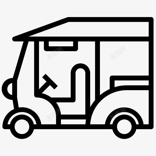 TukTuk泰国旅游7直系svg_新图网 https://ixintu.com Tuk-Tuk 泰国 旅游 直系