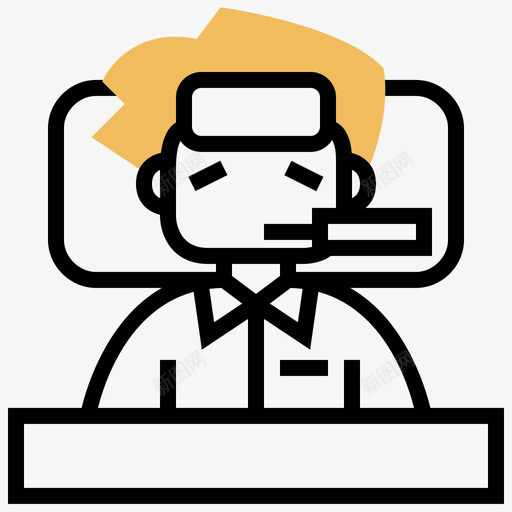 发烧过敏11黄影svg_新图网 https://ixintu.com 发烧 过敏 黄影