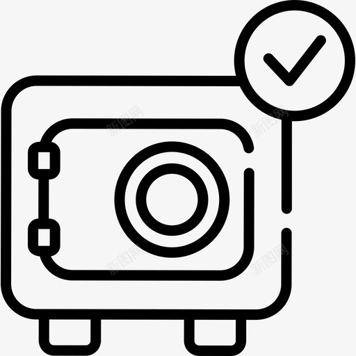 保险箱财务214线性svg_新图网 https://ixintu.com 保险箱 财务 线性