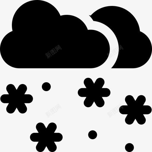 雪冬季自然22填充svg_新图网 https://ixintu.com 冬季 自然 填充